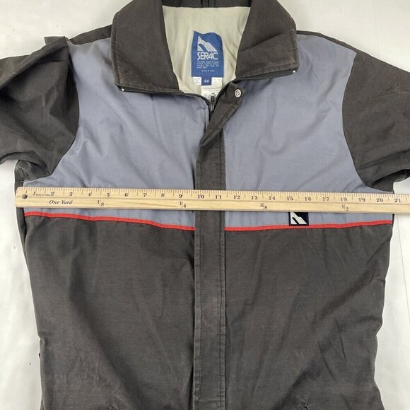Serac Snow/Ski Suit One Piece Men’s 40 Zip Front Poly Blend Vintage USA Black - Picture 5 of 13